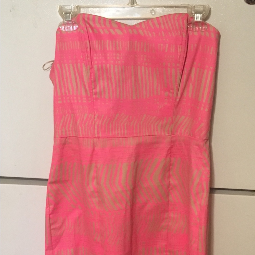 Strapless pencil dress